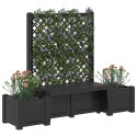 VidaXL Ławka ogrodowa Kopenhaga antracytowy 173 x 49 x 135,5 cm PP