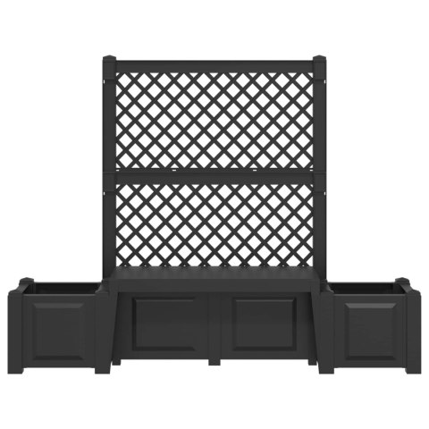 VidaXL Ławka ogrodowa Kopenhaga antracytowy 173 x 49 x 135,5 cm PP