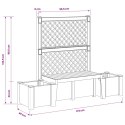 VidaXL Ławka ogrodowa Kopenhaga antracytowy 173 x 49 x 135,5 cm PP