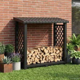 VidaXL Stojak na drewno kominkowe antracytowy 114 x 46 x 101 cm PP