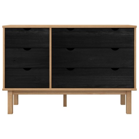 VidaXL Szafka z Szufladami z szufladą OTTA Czarny 111 x 43 x 73,5 cm