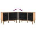 VidaXL Szafka z Szufladami z szufladą OTTA Czarny 111 x 43 x 73,5 cm