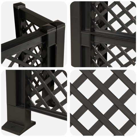 VidaXL Trellis Na Kosz antracytowy 123 x 47 x 114 cm PP