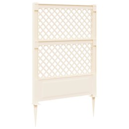 VidaXL Trellis z gwoździem Biały 99 x 6 x 165 cm PP