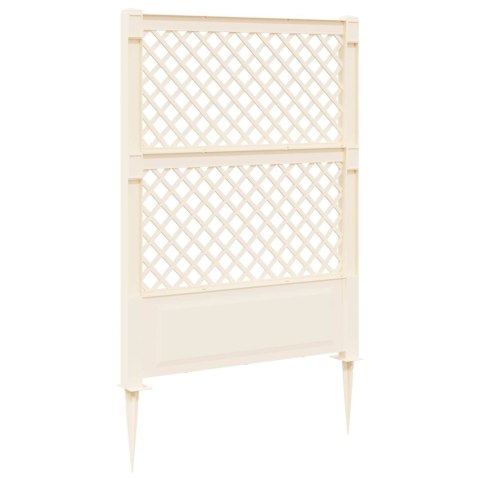 VidaXL Trellis z gwoździem Biały 99 x 6 x 165 cm PP