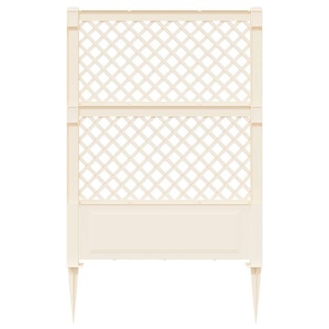 VidaXL Trellis z gwoździem Biały 99 x 6 x 165 cm PP