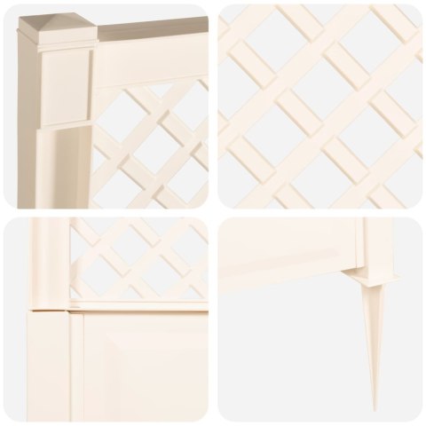 VidaXL Trellis z gwoździem Biały 99 x 6 x 165 cm PP