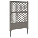 VidaXL Trellis z gwoździem Szary 99 x 6 x 165 cm PP