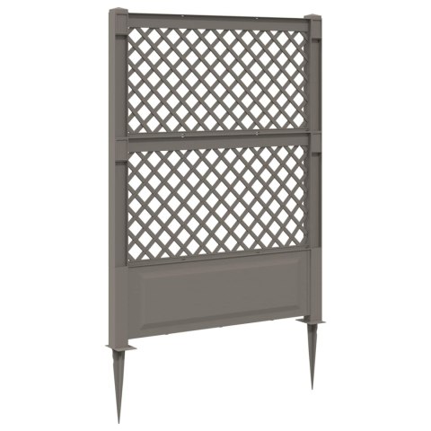 VidaXL Trellis z gwoździem Szary 99 x 6 x 165 cm PP
