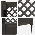 VidaXL Trellis z gwoździem antracytowy 43 x 6 x 165 cm PP