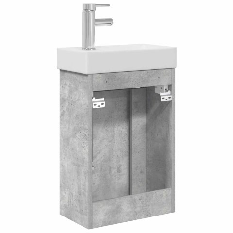 JEDNOSTKA TOALETOWA Z KRANEM BETONOWY SZARA 40,5X22,5X62CM