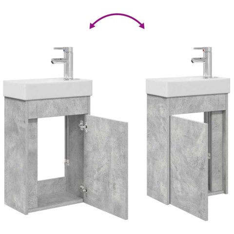 JEDNOSTKA TOALETOWA Z KRANEM BETONOWY SZARA 40,5X22,5X62CM