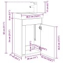 JEDNOSTKA TOALETOWA Z KRANEM BETONOWY SZARA 40,5X22,5X62CM