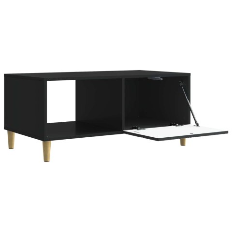VidaXL Stolik kawowy Czarny 90 x 50 x 40 cm Drewno inżynieryjne
