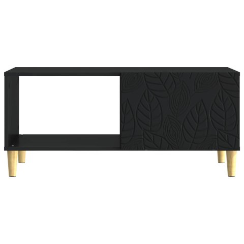 VidaXL Stolik kawowy Czarny 90 x 50 x 40 cm Drewno inżynieryjne