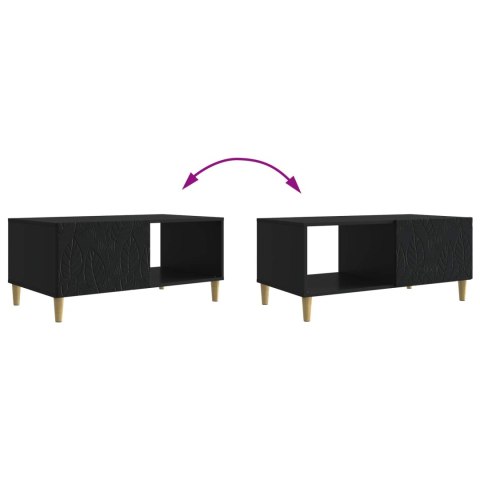 VidaXL Stolik kawowy Czarny 90 x 50 x 40 cm Drewno inżynieryjne