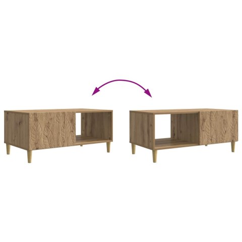VidaXL Stolik kawowy Dąb artisan 90 x 50 x 40 cm Drewno inżynieryjne
