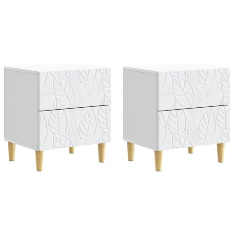 VidaXL Stolik nocny 2 pcs Biały 43 x 34,5 x 48 cm Drewno inżynieryjne