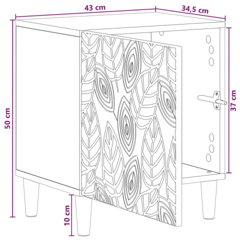 VidaXL Stolik nocny 2 pcs Biały 43 x 34,5 x 50 cm Drewno inżynieryjne