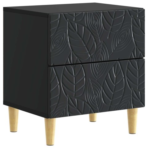 VidaXL Stolik nocny 2 pcs Czarny 43 x 34,5 x 48 cm Drewno inżynieryjne