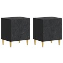 VidaXL Stolik nocny 2 pcs Czarny 43 x 34,5 x 50 cm Drewno inżynieryjne