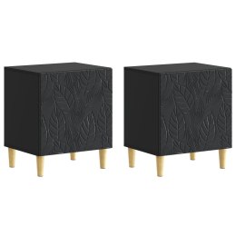 VidaXL Stolik nocny 2 pcs Czarny 43 x 34,5 x 50 cm Drewno inżynieryjne