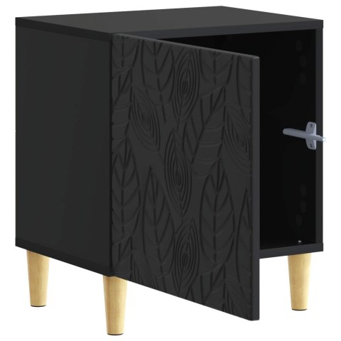 VidaXL Stolik nocny 2 pcs Czarny 43 x 34,5 x 50 cm Drewno inżynieryjne