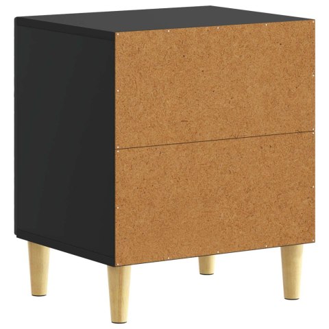 VidaXL Stolik nocny 2 pcs Czarny 43 x 34,5 x 50 cm Drewno inżynieryjne