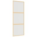 VidaXL Drzwi przesuwne, złote, 76x205 cm, mrożone szkło ESG, aluminium