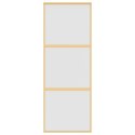VidaXL Drzwi przesuwne, złote, 76x205 cm, mrożone szkło ESG, aluminium