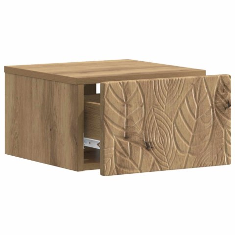 VidaXL Stolik boczny montowany na ścianie 2 pcs Dąb artisan