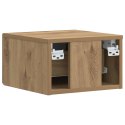 VidaXL Stolik boczny montowany na ścianie 2 pcs Dąb artisan