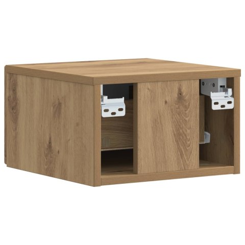 VidaXL Stolik boczny montowany na ścianie 2 pcs Dąb artisan