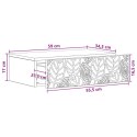 VidaXL Stolik boczny montowany na ścianie Czarny 59 x 34,5 x 17 cm