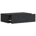 VidaXL Stolik boczny montowany na ścianie Czarny 87,5 x 34,5 x 17 cm