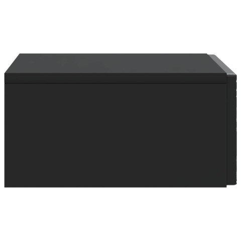 VidaXL Stolik boczny montowany na ścianie Czarny 87,5 x 34,5 x 17 cm