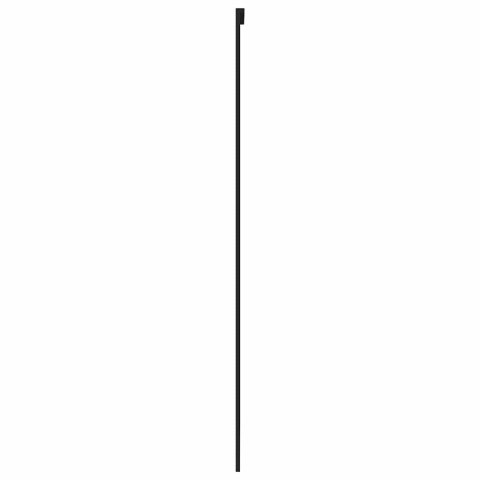 VidaXL Drzwi przesuwne, czarne, 90x205 cm, szkło hartowane, aluminium