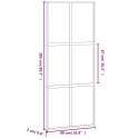 VidaXL Drzwi przesuwne, czarne, 90x205 cm, szkło hartowane, aluminium