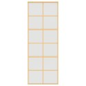 VidaXL Drzwi przesuwne, złote, 76x205 cm, mrożone szkło ESG, aluminium