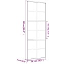 VidaXL Drzwi przesuwne, złote, 76x205 cm, mrożone szkło ESG, aluminium