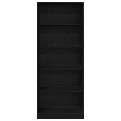 VidaXL Garderoba Czarny Dąb 80 x 50 x 200 cm Materiał drewnopochodny