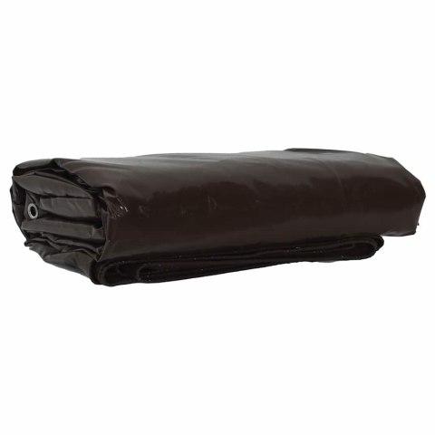 PLANDEKA PŁACHTA 650G/M² BRĄZOWA 2,5X4,5M PŁÓTNO Z POWŁOKĄ PVC