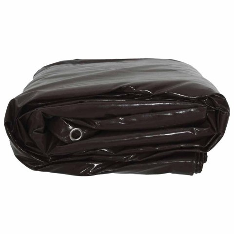 PLANDEKA PŁACHTA 650G/M² BRĄZOWA 2,5X4,5M PŁÓTNO Z POWŁOKĄ PVC