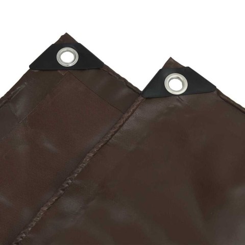 PLANDEKA PŁACHTA 650G/M² BRĄZOWA 2,5X4,5M PŁÓTNO Z POWŁOKĄ PVC