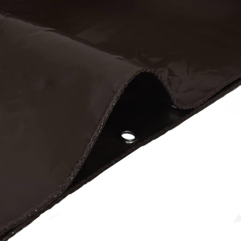 PLANDEKA PŁACHTA 650G/M² BRĄZOWA 2,5X4,5M PŁÓTNO Z POWŁOKĄ PVC