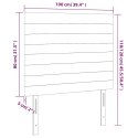 VidaXL Zagłówek do łóżka z LED, ciemnoniebieski, 100x5x118/128 cm
