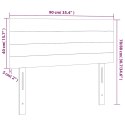 VidaXL Zagłówek do łóżka z LED, ciemnozielony, 90x5x78/88 cm, aksamit