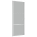 VidaXL Drzwi wewnętrzne, 83x201,5 cm, białe, matowe szkło i aluminium