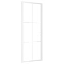VidaXL Drzwi wewnętrzne, 83x201,5 cm, białe, szkło ESG i aluminium