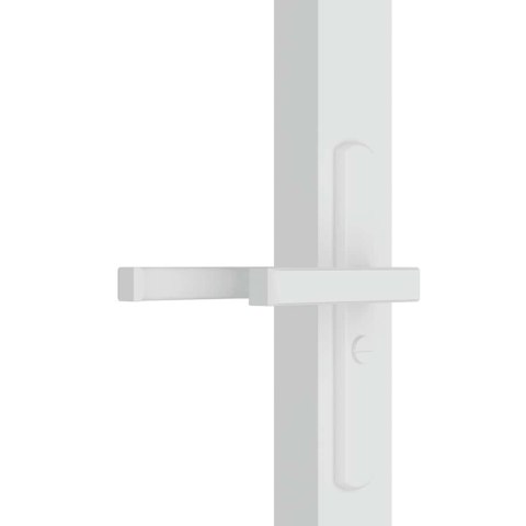 VidaXL Drzwi wewnętrzne, 83x201,5 cm, białe, szkło ESG i aluminium